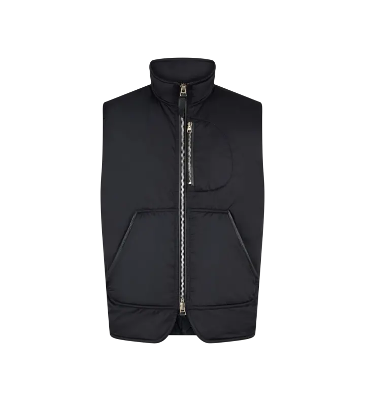 TECHNO SATIN LIGHT-FILL GILET NIGHT INDIGO online